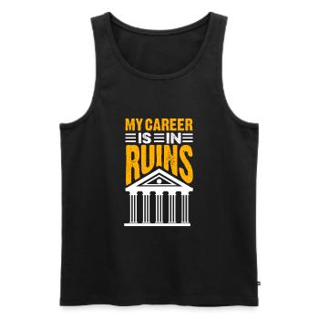 Museum Visit Men Women Design Museums - Men's Premium Organic Tank Top - black - Front - AI Model Male 178 light (178cm)
