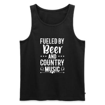 Liebe Country Musik Design Zitat Country Musik - Männer Premium Bio Tank Top - Schwarz - Vorne - Michal (187cm)