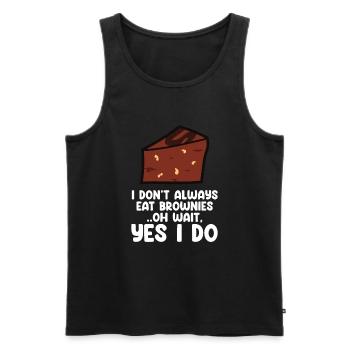 Brownie Food Bake Funny Brownies Lover Baker - Men's Premium Organic Tank Top - black - Front - Michal (187cm)