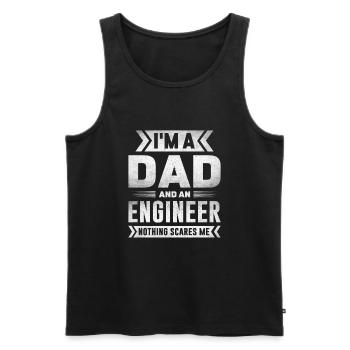 Dad Quote Men Daddy Birthday Fathers Day Dad - Men's Premium Organic Tank Top - black - Front - AI Model Male 178 light (178cm)