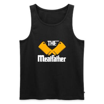 Grillen Steak Schweinefleisch Reiben Räuchern BBQ Fleisch Räuchern - Männer Premium Bio Tank Top - Schwarz - Vorne - Michal (187cm)