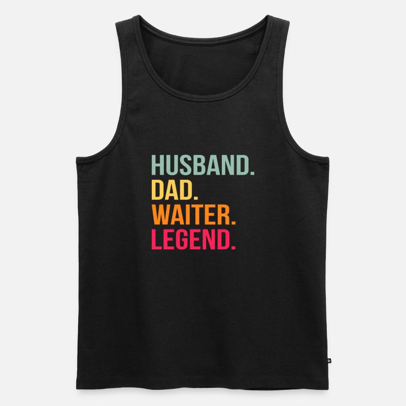 Kellnerin Barkeeper Kellner Kellner - Männer Premium Bio Tank Top - Schwarz