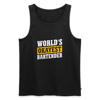 Kellnerin Barkeeper Kellner Kellner - Männer Premium Bio Tank Top - Schwarz - Vorne - AI Model Male 178 light (178cm)