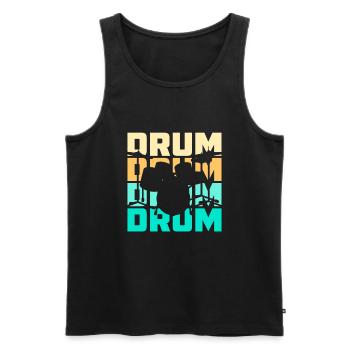 Drum Set Drummer Funny Drumming Drums Drumset - Men's Premium Organic Tank Top - black - Front - Michal (187cm)
