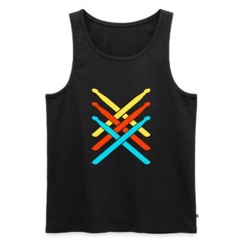 Drum Set Drummer Funny Drumming Drums Drumset - Men's Premium Organic Tank Top - black - Front - Michal (187cm)