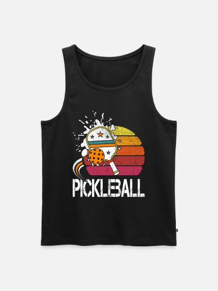 pickleball,-2 t-shirt, - Men's Premium Organic Tank Top - black