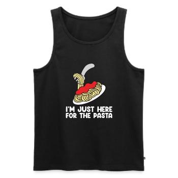 Lustige Pasta-Sprüche Essen Pasta-Liebhaber - Männer Premium Bio Tank Top - Schwarz - Vorne - Michal (187cm)