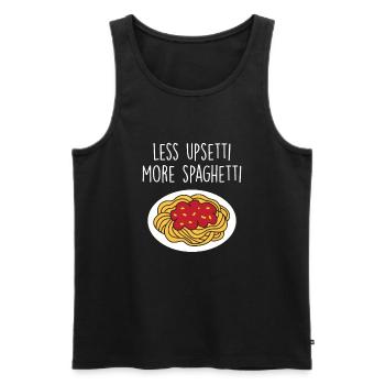 Lustige Pasta-Sprüche Essen Pasta-Liebhaber - Männer Premium Bio Tank Top - Schwarz - Vorne - Michal (187cm)