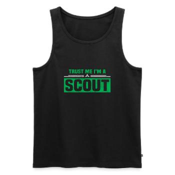 Scout Funny Scouting Camping Scouts - Men's Premium Organic Tank Top - black - Front - AI Model Male 178 light (178cm)