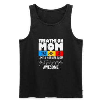 Triathlon Schwimmen Radfahren Laufen Sport Triathlet - Männer Premium Bio Tank Top - Schwarz - Vorne - AI Model Male 178 light (178cm)
