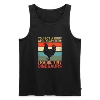 Hühnerbauer Hühnerflüsterer Bauernhoftier - Männer Premium Bio Tank Top - Schwarz - Vorne - AI Model Male 178 light (178cm)