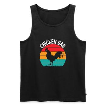 Hühnerbauer Hühnerflüsterer Bauernhoftier - Männer Premium Bio Tank Top - Schwarz - Vorne - AI Model Male 178 light (178cm)