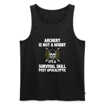 Archery Saying Funny Archer Quote Bow Archery - Men's Premium Organic Tank Top - black - Front - AI Model Male 178 light (178cm)