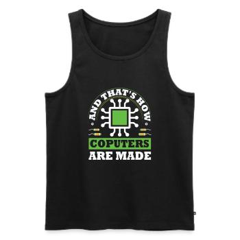 Programmer Computer Science Coder Software - Men's Premium Organic Tank Top - black - Front - AI Model Male 178 light (178cm)