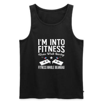 Cornhole-Spieler Cornhole-Team-Cornhole-Spiel - Männer Premium Bio Tank Top - Schwarz - Vorne - AI Model Male 178 light (178cm)