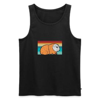Guinea Pig Lover Guinea Pig Owner - Men's Premium Organic Tank Top - black - Front - AI Model Male 178 light (178cm)