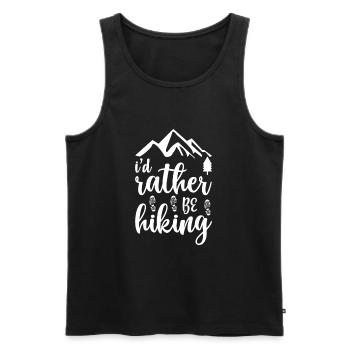 Wanderer Berg Lustiges Wandern - Männer Premium Bio Tank Top - Schwarz - Vorne - Michal (187cm)
