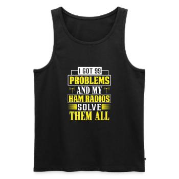 Amateurfunk Amateurfunker Amateurfunker - Männer Premium Bio Tank Top - Schwarz - Vorne - AI Model Male 178 light (178cm)