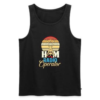 Amateurfunk Amateurfunker Amateurfunker - Männer Premium Bio Tank Top - Schwarz - Vorne - AI Model Male 178 light (178cm)