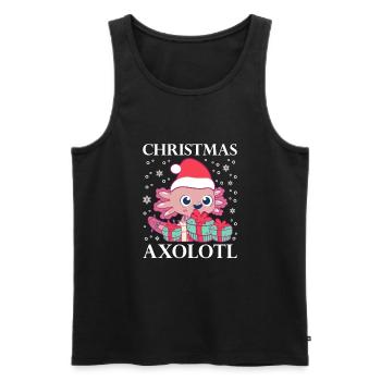Axolotl Lustiger Mexikanischer Salamander Axolotl - Männer Premium Bio Tank Top - Schwarz - Vorne - Michal (187cm)
