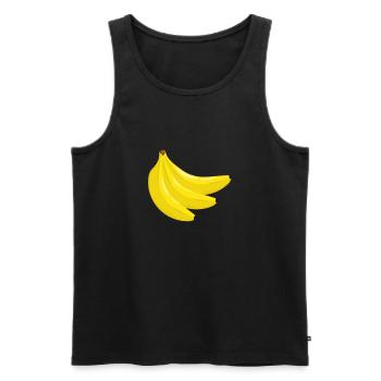 Drôle d’amateur de fruits de banane - Débardeur bio Premium Homme - noir - Devant - AI Model Male 178 light (178cm)
