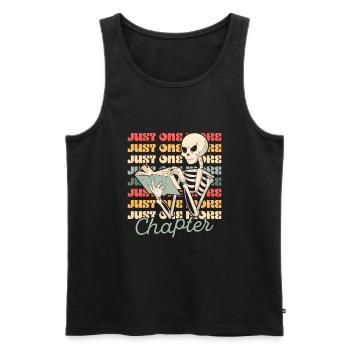 Read Book Funny Library Reading Lovers - Men's Premium Organic Tank Top - black - Front - AI Model Male 178 light (178cm)