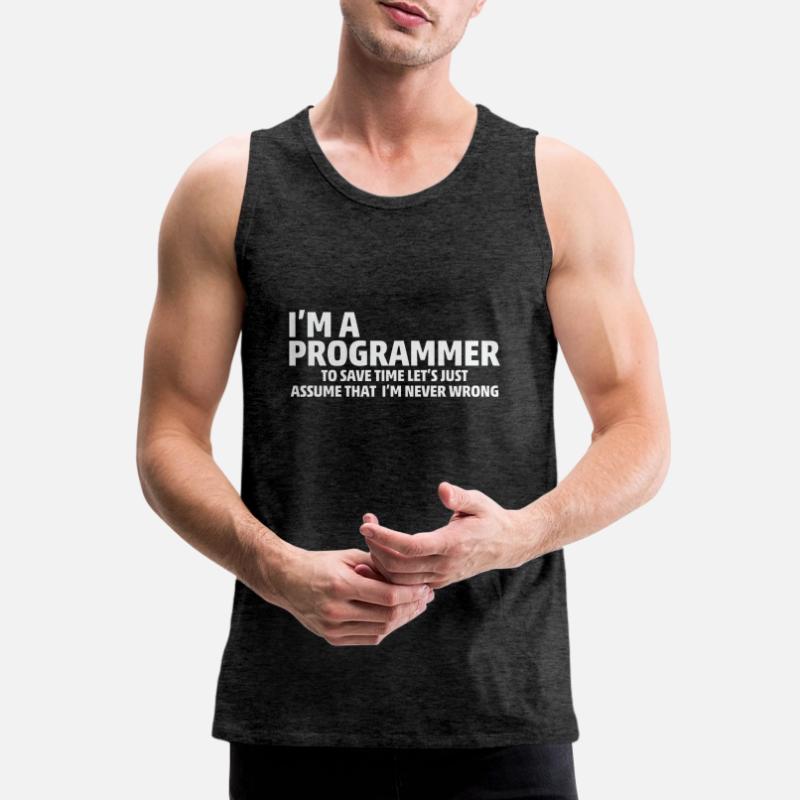 Informatique Admin Programmeur Codeur IT Débardeur bio Premium Homme