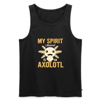 Axolotl Salamandre mexicaine Drôle Axolotl - Débardeur bio Premium Homme - noir - Devant - Michal (187cm)