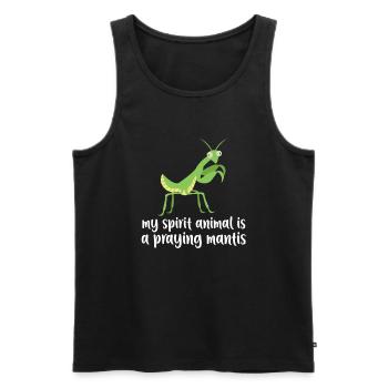 Mante religieuse Insectes Animaux de compagnie - Débardeur bio Premium Homme - noir - Devant - Michal (187cm)