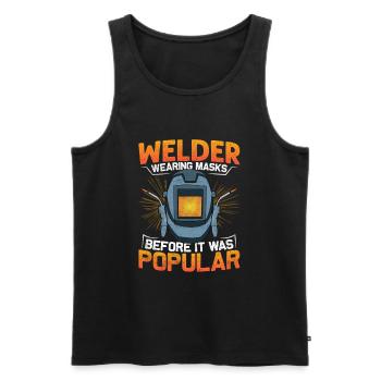 Welding Quote Men Welder Funny Dad Welding Worker - Men's Premium Organic Tank Top - black - Front - Michal (187cm)