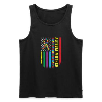 Autism Awareness Acceptance Choose Kindness - Men's Premium Organic Tank Top - black - Front - AI Model Male 178 light (178cm)