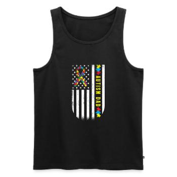Autism Awareness Acceptance Choose Kindness - Men's Premium Organic Tank Top - black - Front - AI Model Male 178 light (178cm)