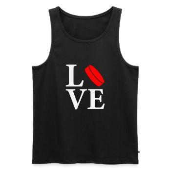 Field Hockey Hockey Player Sports - Men's Premium Organic Tank Top - black - Front - Michal (187cm)