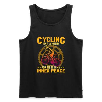 Cycliste Cycliste Cycliste Vélo Équitation VTT - Débardeur bio Premium Homme - noir - Devant - Michal (187cm)