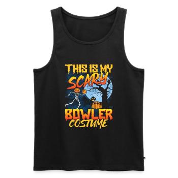Halloween Kostüm Lustiger Halloween Spruch - Männer Premium Bio Tank Top - Schwarz - Vorne - Michal (187cm)