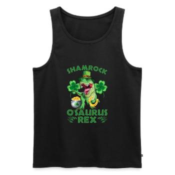 Journée de la Saint-Patrick irlandaise Drôle de la Saint-Patrick - Débardeur bio Premium Homme - noir - Devant - Michal (187cm)