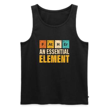 Herren Papa Papa Vatertag Vintage Ehemann Lustig - Männer Premium Bio Tank Top - Schwarz - Vorne - AI Model Male 178 light (178cm)