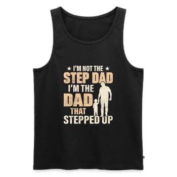 Herren Papa Papa Vatertag Vintage Ehemann Lustig - Männer Premium Bio Tank Top - Schwarz - Vorne - AI Model Male 178 light (178cm)