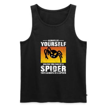 Spinnennetz Vogelspinne Spinnentier Spinnenliebhaber - Männer Premium Bio Tank Top - Schwarz - Vorne - AI Model Male 178 light (178cm)