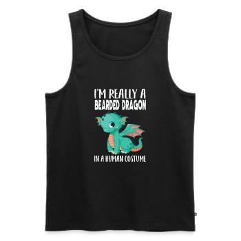 Bearded Dragons Design Bearded Dragon Lovers - Men's Premium Organic Tank Top - black - Front - AI Model Male 178 light (178cm)