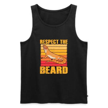 Bearded Dragons Design Bearded Dragon Lovers - Men's Premium Organic Tank Top - black - Front - AI Model Male 178 light (178cm)