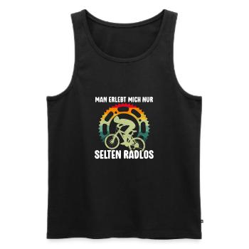 Selten Radlos Fahrrad MTB Radsport Mountainbike - Men's Premium Organic Tank Top - black - Front - Michal (187cm)