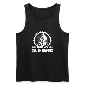 Selten Radlos Fahrrad MTB Radsport Mountainbike - Men's Premium Organic Tank Top - black - Front - AI Model Male 178 light (178cm)