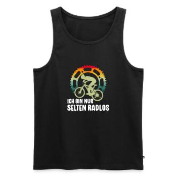 Selten Radlos Fahrrad MTB Radsport Mountainbike - Men's Premium Organic Tank Top - black - Front - Michal (187cm)