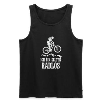Selten Radlos Fahrrad MTB Radsport Mountainbike - Men's Premium Organic Tank Top - black - Front - AI Model Male 178 light (178cm)
