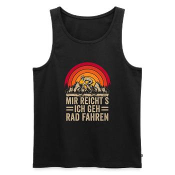 Mir Reicht's Rad fahren Mountainbike Fahrrad MTB - Männer Premium Bio Tank Top - Schwarz - Vorne - Michal (187cm)