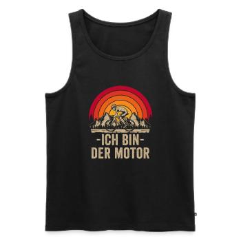 Ich Bin Der Motor Fahrrad Radfahrer Mountainbike - Männer Premium Bio Tank Top - Schwarz - Vorne - Michal (187cm)