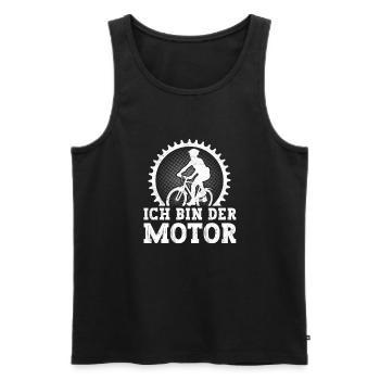 Ich Bin Der Motor Fahrrad Radfahrer Mountainbike - Männer Premium Bio Tank Top - Schwarz - Vorne - Michal (187cm)