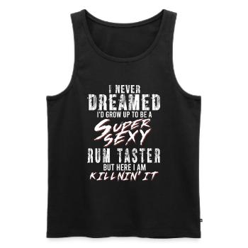 Super Sexy Rum-Verkoster Rum Verkostung Geschenk - Männer Premium Bio Tank Top - Schwarz - Vorne - AI Model Male 178 light (178cm)