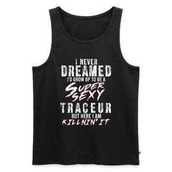 Super Sexy Traceur Parkour Cadeau Parkour Runner - Débardeur bio Premium Homme - noir - Devant - AI Model Male 178 light (178cm)